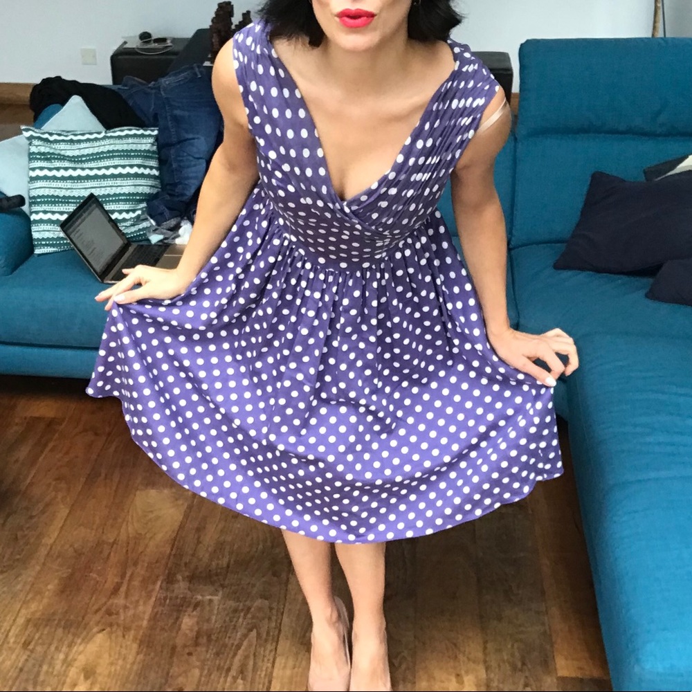 1940’s vintage polka dot dress.
